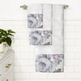 thumbnail image 2 of Zahari Home Michelle Bathroom Towel Set 3 Piece Towel Bath Towel, Hand Towel and Wash Towel Modern Decor Beautiful Unique Design Stylish Bath Towel Sets Floral Towel Set, 2 of 3