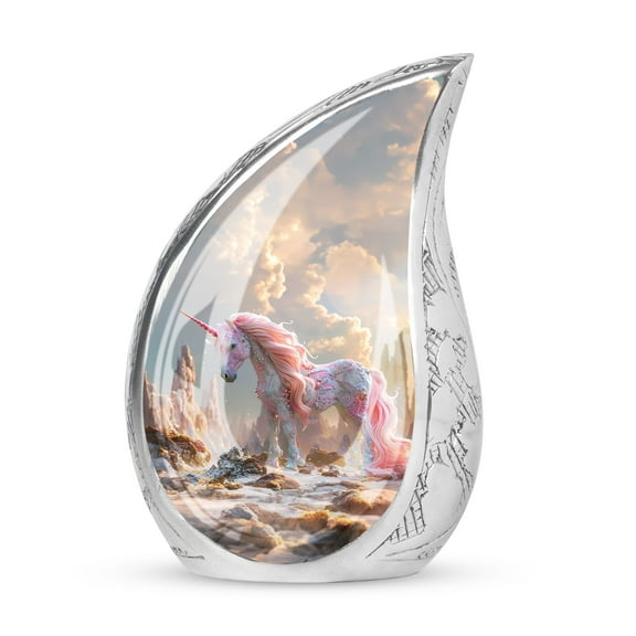 PARHUS Celestial Unicorn Urn for Ashes Adult Male, Urn for Ashes for Women, Urns for Human Ashes Adult Female, Teardrop Urn, Small Urns for Human Ashes, Tiny Urns for Human Ashes 3 Inch 1 Pcs