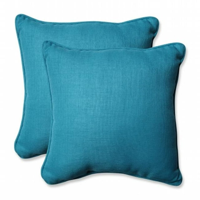 Pillow Perfect 600772 18.5 in. Extérieur & Intérieur Rave Paon Throw Oreiller & 44; Lot de 2 - Bleu