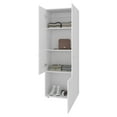 thumbnail image 3 of Nmkwnr Wood Wardrobe with 4 Shelves, 3 Door Tall Storage Cabinet for Bedroom, Living Room, Entryway, White, 3 of 9