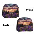 thumbnail image 3 of Headrest Covers for Cars Accessories Interior for Women Men 2Pcs - Starry Night Purple Irises Head Rest Cover for Car Decorations, Car Headrest Cover for Car Decor Interior, 3 of 8