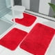thumbnail image 4 of Set de esterillas de baño de 3 piezas | Alfombras antideslizantes de baño, terciopelo, forro polar | Alfombrillas blandas y gruesas absorbentes de agua | Lavable a máquina | Ajuste universal | 15x23, 4 of 8
