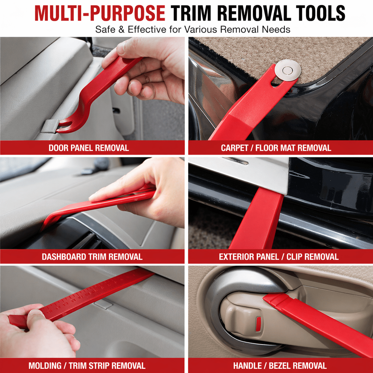43pcs Auto Trim Removal Tool Kit Car Interior Panel Clip Remover Set Fastener Removal Tools with Terminal Extractor Pliers Screwdriver Storage Bag