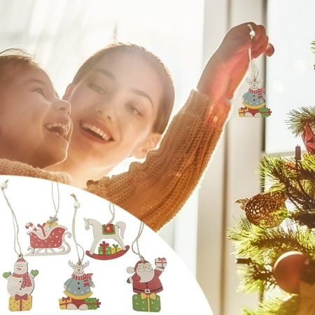 

New Wooden Pendant Christmas Tree Creative Christmas Party Decoration Pendants ljddg#7855 Bathroom Rugs New Wooden Pendant