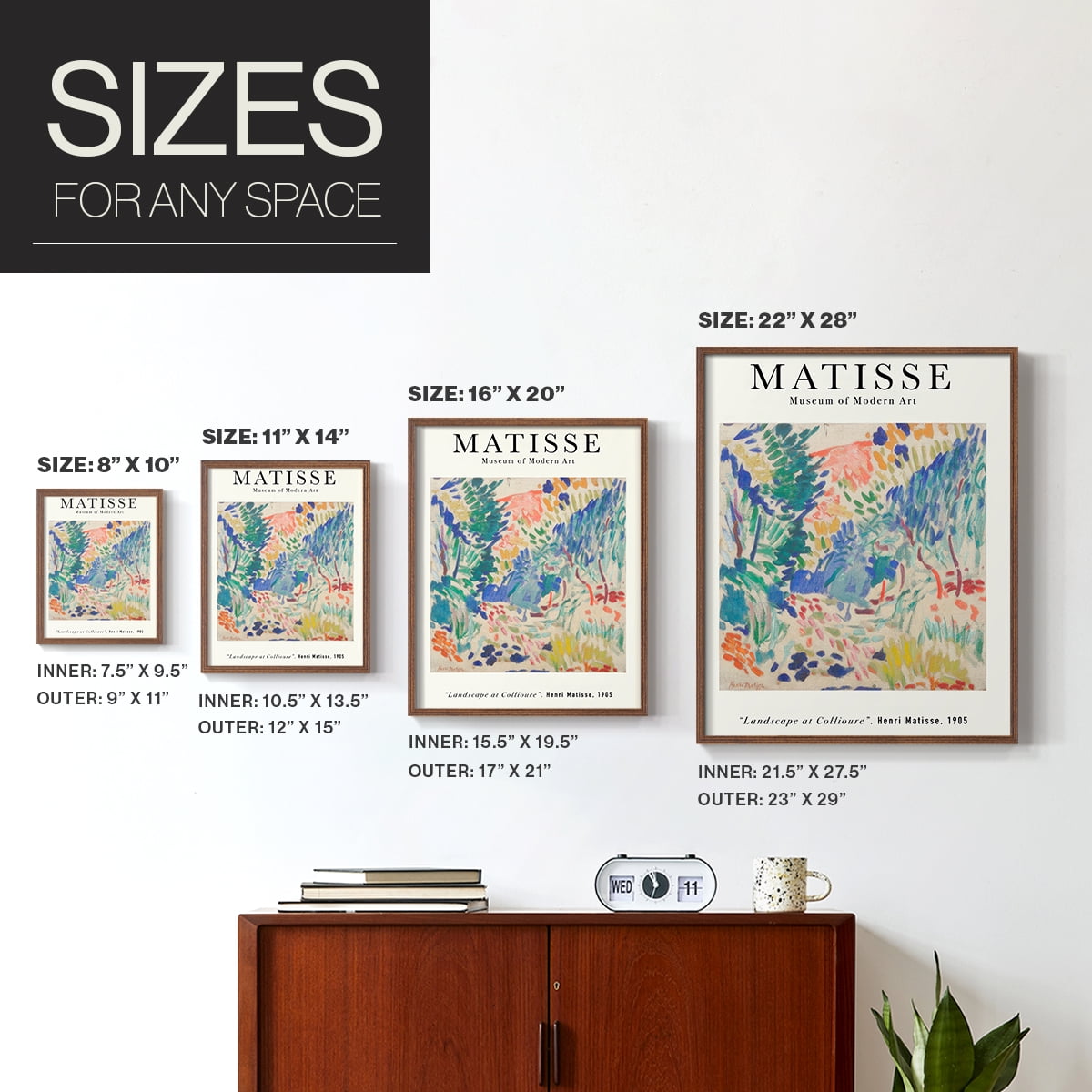 Matisse CLXXVI Framed Print in Brown Solid Wood 8 x 10 Framed Print