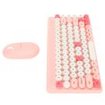 thumbnail image 3 of Combo de teclado inalámbrico y ratón, 2,4 GHz, 86 teclas, teclado redondo, ahorro de energía automático, receptor USB para PC, portátil y escritorio, 3 of 8