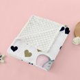 thumbnail image 6 of KAINSY CustomBlankets for Boys Personalized Baby Bed Throw Blanket Swaddle Boy Gifts for Baby Shower Birthday, Customized White Baby Double Layer Blanket for Kids Toddler New Mom, 6 of 7