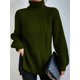 thumbnail image 3 of Suéter holgado de cuello alto de invierno para mujer, jersey elegante con mangas caídas y abertura lateral, jerséis elegantes estilo Harajuku vintage, tops de punto de gran tamaño, 3 of 5