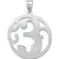 thumbnail image 3 of Sterling Silver Large Rhodium-Plated Fancy Script Letter E Initial Pendant (Width 25.55) (Length 34.61) - Jbsp, 3 of 5