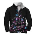 thumbnail image 2 of WXLWZYWL Mens Christmas Sweatshirt Trendy Quarter Zipper Stand Collar Pullover Tops Fall Winter Fashion Print Sweatshirts, 2 of 5