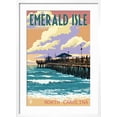 thumbnail image 2 of Art.com Emerald Isle, North Carolina - Fishing Pier Art Print by Lantern Press, White Frame Wall Art, 21" x 29", 2 of 5