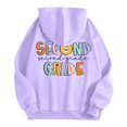 thumbnail image 5 of Women's Hoodies Sweatshirts Teacher Hoodies For Women First Day Back To School Sweatshirt with Pockets Long Sleeve Graphic Pullover Purple L, 5 of 6