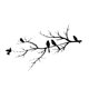 thumbnail image 5 of Adorno colgante de pared de pájaro de metal, escultura de pared de pájaros en la rama, escultura de hierro única, decoración de pared para jardín y, 5 of 8