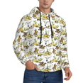 thumbnail image 2 of Kdxio Wild West Western Print Mens Casual Hooded Collar Drawstring Hoodies Pullover Sweatshirts Casual Long Sleeve Shirts-3X-Large, 2 of 7