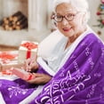 thumbnail image 3 of Birthday Gifts for Mom Unique Mom Gifts from Son Daughters for Mothers Day Valentines Day Christmas - I Love You Mom Sherpa Hugs Blanket 50"x60" (Purple), 3 of 6