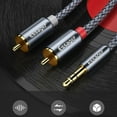 thumbnail image 3 of Methold RCA Cable de Audio Jack 3,5 a 2 RCA Cable 3,5mm Jack a 2RCA Splitter Cable para TV PC amplificadores DVD Cable de altavoz Type10 NO10, 3 of 6