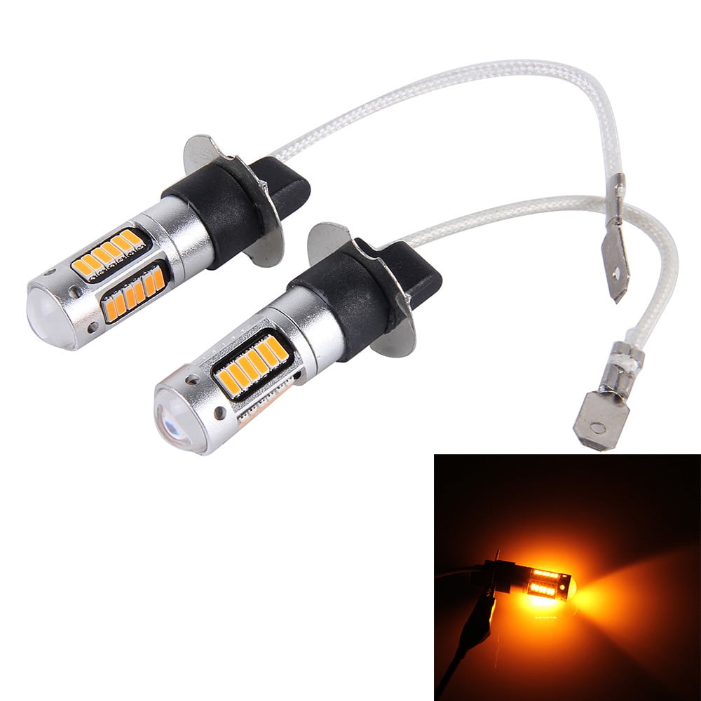 2pcs Brilliant Yellow 30-SMD High Power H3 4014 LED Bulbs for Fog Daytime Lights 2pcs Brilliant Yellow 30-SMD High Power H3 4014 LED Bulbs for Fog Daytime Lights