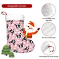 thumbnail image 5 of Yiaed French Bulldog Print Christmas Stockings, Christmas Stockings Hanging Ornaments, Christmas Stockings for Family Christmas Holiday Decorations, 5 of 7