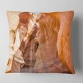 thumbnail image 2 of Designart Antelope Canyon Sandstone - Landscape Photo Throw Pillow - 16x16, 2 of 5