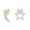 Rose Gold, variant on Dazzlingrock Collection Round White Diamond Moon & Star Pushback Stud Earrings for Women (0.14 ctw, Color I-J, Clarity I2-I3) in 925 Sterling Silver
