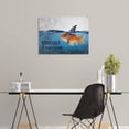 thumbnail image 4 of HFDF Motivational Wall Art Poster Canvas Posters Printsspirational Quote Office Wall Decor Blue Fish Shark Pictures Decor for Bedroom Living Room Ready to Hang 18x12inch Framed, 4 of 6