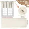 thumbnail image 2 of Dznils Rod Pocket Solid Blackout Kitchen Curtain Valance, Ivory, 52"W x 18"L, 4 Panel, 2 of 11