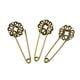 thumbnail image 4 of Broche de seguridad con pasador de joyería de flores de filigrana para conjunto de joyas y artesanías, 4 of 7