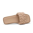 thumbnail image 3 of Sandalia DREAM PAIRS SDSS2212W Nude Trenzada Slide Flat, 3 of 5