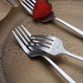 thumbnail image 6 of Matt Dinner Forks 6 Piece, Stainless Steel Forks Silverware Set, Dessert Forks, Table Forks, Salad Forks for Home, Kitchen or Restaurant, Dishwasher Safe (Matt Silver-8.4 Inch), 6 of 7