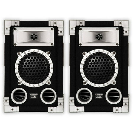 Acoustic Audio GX-350 PA Karaoke DJ Speakers, 1000W, 2 Way, (Best Portable Pa System For Acoustic Guitar)