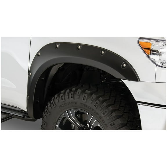 Bushwacker 30023-02 Black Pocket/Rivet Style Smooth Finish Front Fender Flares for 2007-2013 Toyota Tundra
