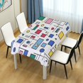 thumbnail image 4 of Yayeee Tablecloths 54" x 54" Rectangle Wrinkle Resistant Party Table Cover, Colorful Cartoon Graphic, 4 of 8