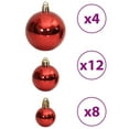 thumbnail image 6 of vidaXL Christmas Ball Ornament for Christmas Tree Holiday Xmas Ball 100 Piece, 6 of 8