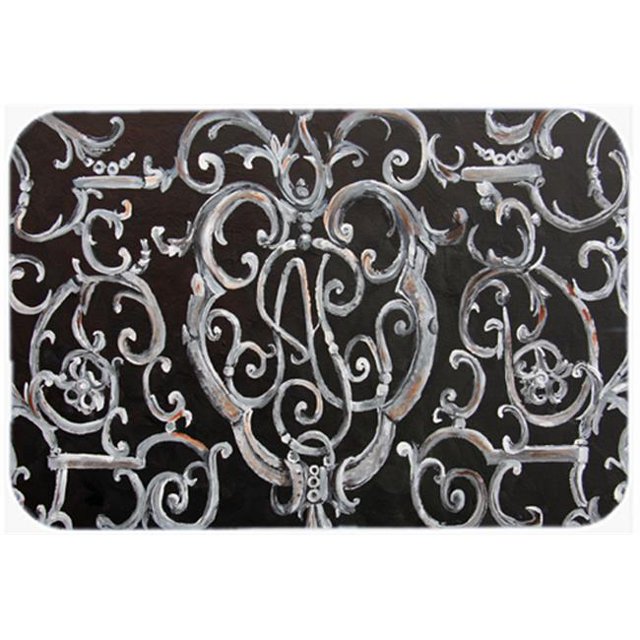 Carolines Treasures 8927JCMT Ironwork Fence Kitchen & Bath Mat, 24 x 36 in.