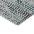 thumbnail image 3 of Addison Rugs Mayfield Premium Machine Washable Transitional Stripes Teal Round Rug, 8' X 8' Machine Washable Transitional Stripes Teal Oversized Sherpa Throw Blanket, 3 of 6
