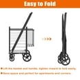 thumbnail image 2 of PUKNLY Extra Large Shopping Cart,Grocery Cart on Wheels, Foldable Utility Shopping Carts with Double Basket and 360° Rolling Swivel Wheels for Groceries Laundry, 2 of 7
