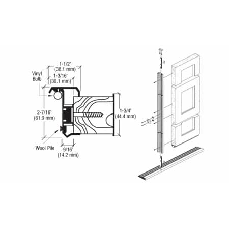 Bronze Flush Bolt - CRL Dark Bronze Anodized Combination Astragal and Flush Bolt Assembly