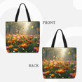 thumbnail image 2 of Pofeuu Butterflies In Flower Field Print Tote Bag for Women,Hobo HandBags with Zipper,Large Capacity Casual Shoulder Handbags with Inner Pockets, 2 of 7