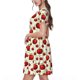 thumbnail image 2 of Disketp Fruit Apples para Vestido de Manga Corta para Mujeres, Vestidos de Verano para Mujeres, Casual y Holgado para la Playa, 2 of 6