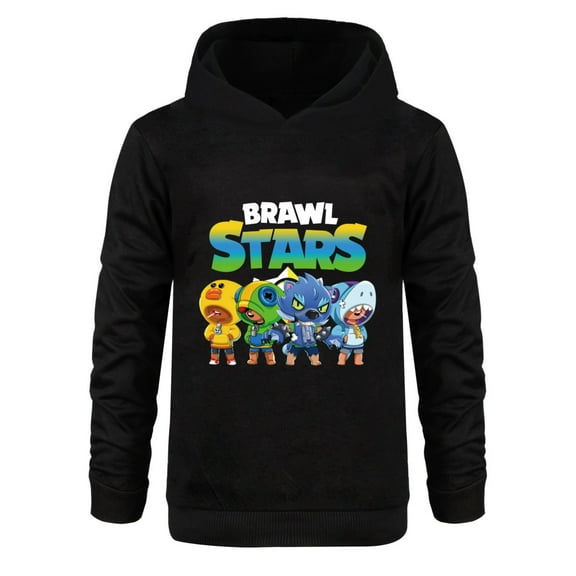Boys' hoodie, wilderness brawl, children's pure cotton hoodie, hooded sweatshirt, movie, TV, animation, game fan cartoon pullover hoodie, suitable for children aged 6-13