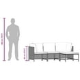thumbnail image 4 of vidaXL 4 Piece Garden Lounge Set with Cushions Poly Rattan Grey, 4 of 5