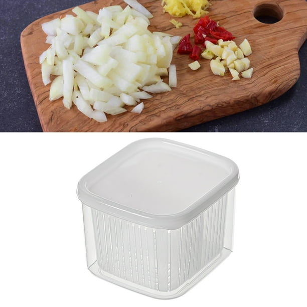Organizador de frutas y verduras Jadeshay recipiente de almacenamiento con drenaje para cocina