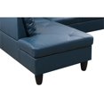 thumbnail image 3 of Starhome L Shaped Denim Couch with Storage Ottoman(Pillows Included) Microfiber, 3 of 9
