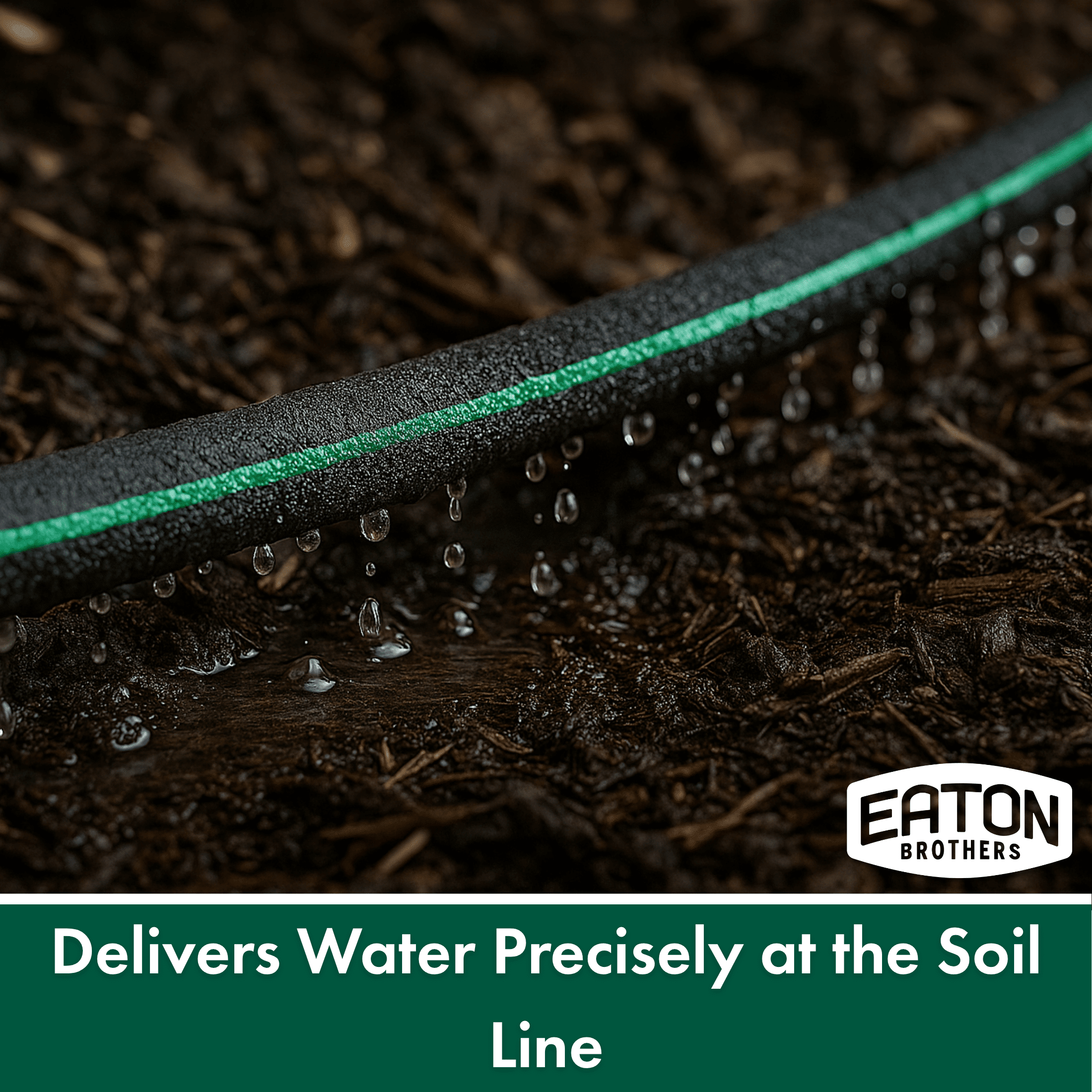 Eaton Brothers 100 ft 5/8 in. Recycled Rubber Bulk Soaker Hose – Durable Garden Hose for Beds, Lawns & Plants