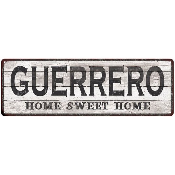 GUERRERO Home Sweet Home Country Look Gift 6x18 Metal Sig 206180045858