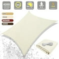thumbnail image 2 of ASTRAEA 8'x12' Waterproof Sun Shade Sails, Rectangle Canopy Effectively 95% UV Block for Outdoor Activies Backyard Patio, Cream, 2 of 8