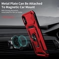 thumbnail image 3 of for iPhone X Case, iPhone Xs Case with Camera Lens Cover, HD Screen Protector, 10 FT Military Grade Drop Protection, Magnetic Ring Holder Kickstand Phone Case for iPhone X/Xs (Red), 3 of 12