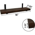 thumbnail image 3 of CONSDAN Floating Shelves, USA Grown Solid Oak Hardwood, Wall Shelves for Bedroom, Bathroom, Living Room, Kitchen, 16x7.5x1.5 in, Dark Walnut, 3 of 6