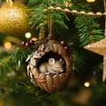 thumbnail image 6 of 2025 New Forest Animal Acorn Ornament, Cute Sleeping Mouse Christmas Hanging Decorations, Acrylic Mouse Ornaments for Christmas Tree, Personalized Christmas Ornament Gift Ideas, 6 of 6