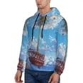 thumbnail image 2 of KLL Dandelion Hot Air Balloon Print Mens Hoodie Long Sleeve Casual Pullover Hooded Sweatshirt Fashion Drawstring Hoodies with Pocket-3X-Large, 2 of 6